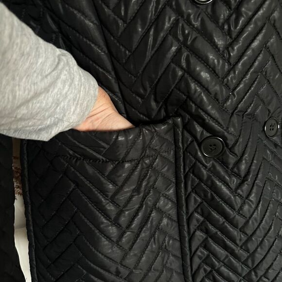 Black SISLEY quilted jacket - M - Picture 4 of 5